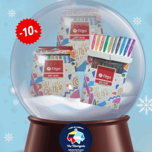 Lapicera glitter gel pop filgo