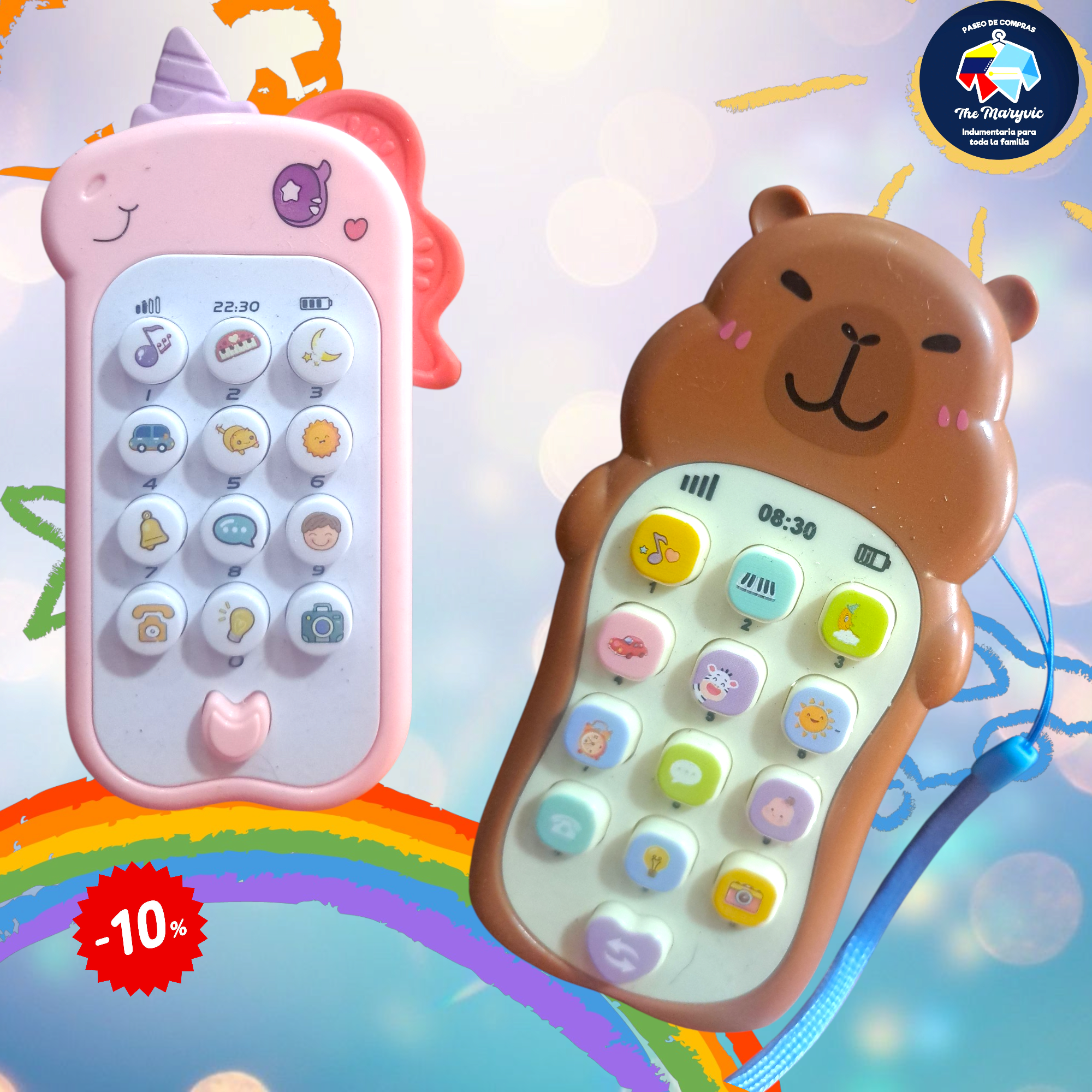 Telefono celular de unicornio con sonidos infantil