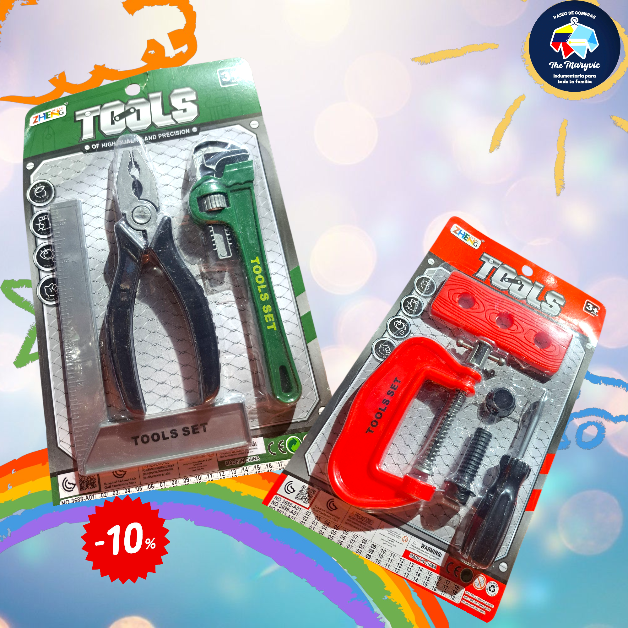 Set de herramientas de juguete para ninos