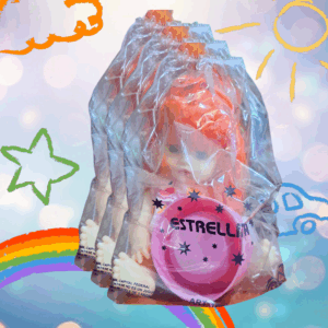 Muneca sentada plastisol pelo mamadera