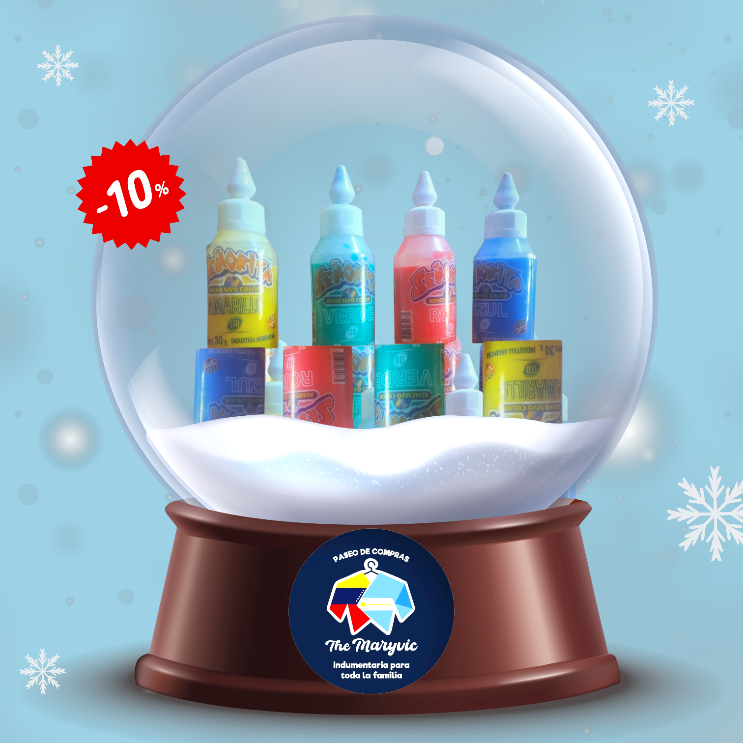 Senorita adhesivo a color